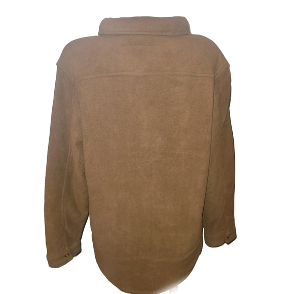 Bass Creek Outfitters Tan Mens Fleece Shacket L - Picture 4 of 5